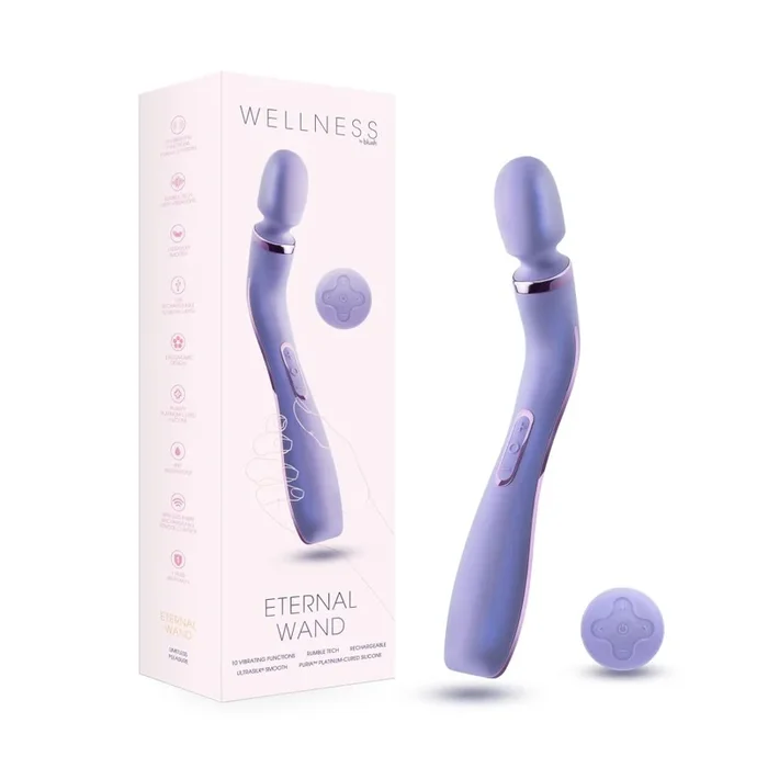 Wellness By Blush™ | Eternal Wand Ultrasilk® Vibrating Massage Wand – Made with Puria® Silicone