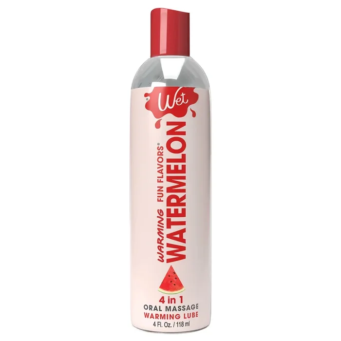 Wet Warming Fun Flavors – Watermelon – 4 in 1 Lubricant 4 Oz