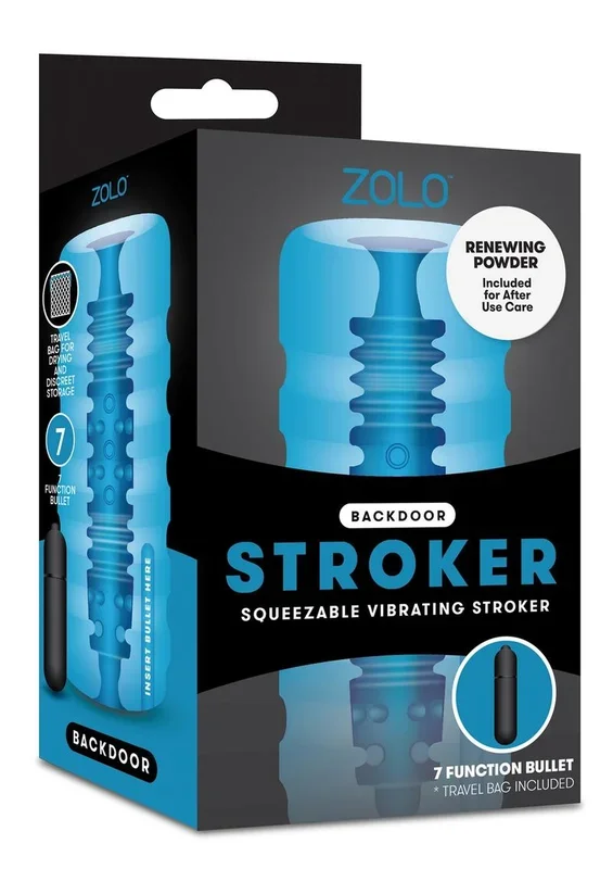 ZOLO Backdoor Stroker Squeezable Vibrating Masturbator with Bullet – Butt